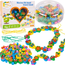 Træperler på snor mariehøne