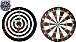 Dartskive 41 cm med 6 pile, dobbeltsidet