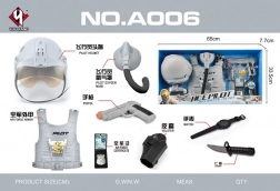 Lille pilotsæt med interaktiv pistol og justerbar hjelm