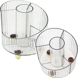 Organisator til kontorartikler gennemsigtig hvid