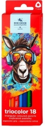 Trekantede farveblyanter KOH-I-NOOR Triocolor 18 stk