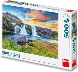 Puzzle DINO Islandsk vandfald 500 brikker
