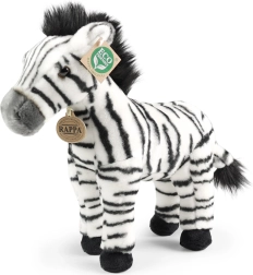 Stående plyszebra 30 cm, eco‑friendly