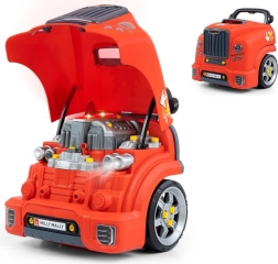 Milly Mally N-GINE – realistisk model af forenden af en bil med åben motorhjelm, lys og lyde