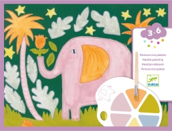 Djeco maling med palet i junglen