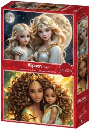 Puslespil Mor og datter: måne og sol 2×500 brikker