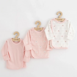 babyundertrøje New Baby Classic II til piger, 3 stk., rosa, str. 68 (4–6 måneder)