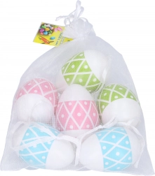 Dekorative plastæg farverige 4x6 cm