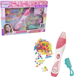 Sæt til fletning af perler i håret