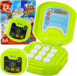 Elektronisk spil kryds og bolle TIC TAC TOE, 9 tilstande, grøn
