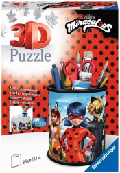 Ravensburger 3D puslespil-holder Miraculous Mariehøne og Sorte Kat 57 brikker