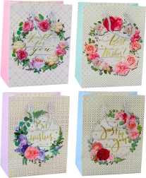 Gavepose Blomstermønstre Best Wishes 23 x 18 x 10,5 cm