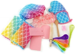 Plejo børnesæt til bagning med regnbuemotiv