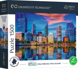 Puslespil TREFL UFT Cityscape – reflektion af byen Perth, Australien, 1500 brikker