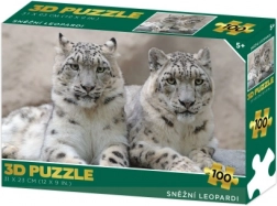 3D puslespil – sneleoparder, 100 brikker