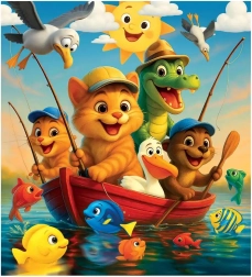 Træpuslespil Fiskeri WOODEN CITY (20 brikker)