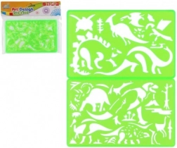 Plastskabeloner til tegning 2 stk. 11 × 18 cm