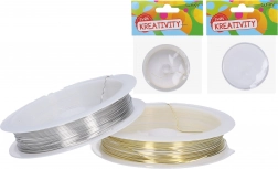 Perletråd 0,6 mm, 4 m – guldfarvet eller sølvfarvet