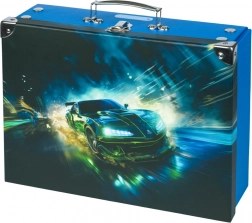 Sammenfoldelig skolesæt Ræserbil med forstærkning