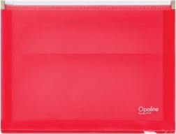 Konvolut med lynlås lyserød A5 Opaline