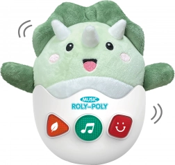 Rullende plysdinosaur med lys- og lydeffekter 20 cm