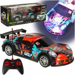 Sports fjernstyret bil blå-rød