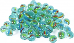 Glaskugler med regnbuemønstre