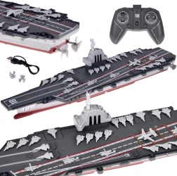 RC hangarskib 1:1000 – fjernstyret model med mini-fly