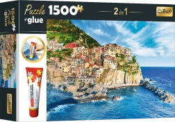 Sæt puslespil Manarola, Ligurien, Italien 1500 brikker med lim