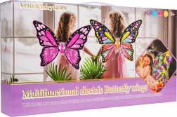 pige-kostume sommerfuglefe med regnbuekjole og krone