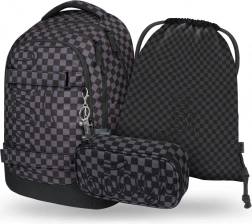 Sæt med skoleudstyr BAAGL Skate Max grå: rygsæk, penalhus og pose