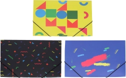 Mappe med elastik 31,4 × 23,5 cm – farvemix