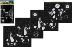 Skrabebillede med Muldvarpen og venner