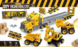 Lastbil – autotransporter med byggemaskiner