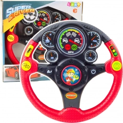 Interaktivt børnerat med lyd-, lys- og vibrationseffekter – rød