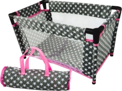 Dukkeseng med stjerner Alice grå‑lyserød