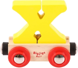 Trævogn med bogstav X - Bigjigs Rail