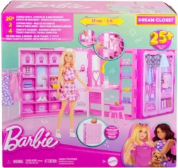 BARBIE drømmegarderobe med tøj og tilbehør (uden dukke)