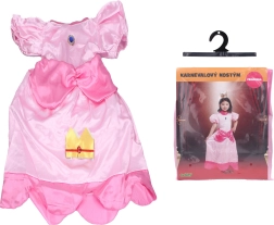 Karnevalskostume prinsesse lyserød M (110–120 cm)