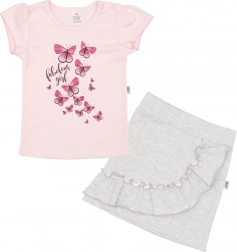 Babysæt T-shirt med nederdel New Baby Butterflies 62 (3–6 måneder)