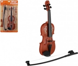 Plastiske mini-violiner 26 cm med bue til børn
