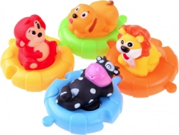 Gummi-figurer på svømmepuslespil