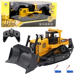 RC bulldozer med fjernstyring 1:16 – gul