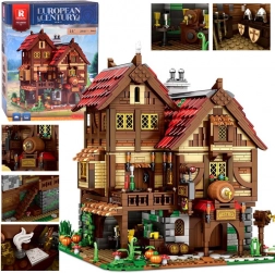 Byggesæt stor middelalderlig kro for riddere 2868 klodser