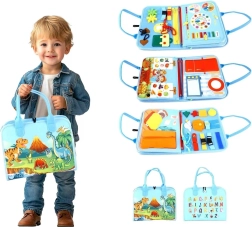 Sensorisk busybog dinosaurer til børn