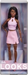 Barbie Looks Dukke i Lyserødt Outfit med Fletninger