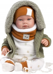 Llorens New Born realistisk dukke med lyde 44 cm
