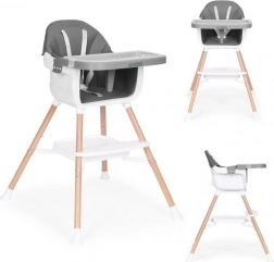 Baby højstol 2-i-1, grå, ECOTOYS