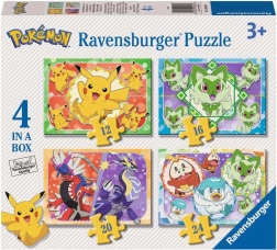 Puslespil Pokémon 4 i 1 (12, 16, 20, 24 brikker) RAVENSBURGER