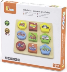 Træpuslespil indsats - transport i dansk æske